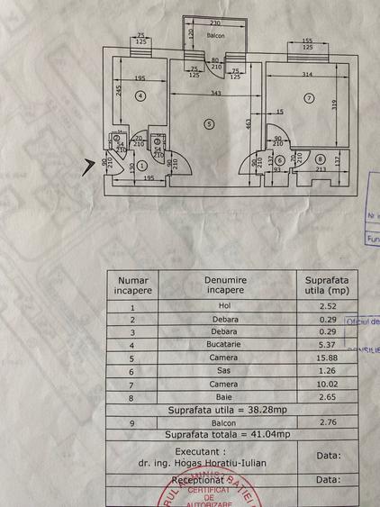 Apartament de 2 camere, etaj 3/5, zona Mircea