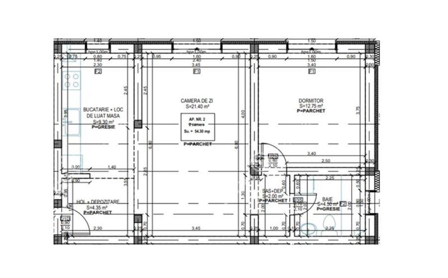 Apartament intabulat 2 camere decomandate si loc parcare in Talmaciu