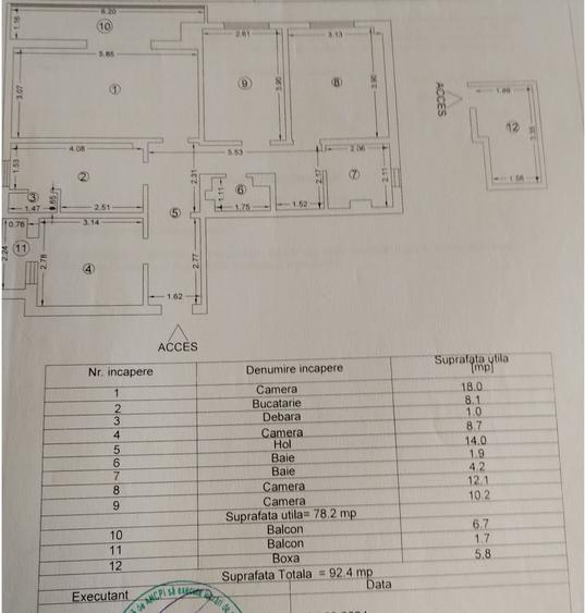 Apartament 4 camere decomandat Dacia