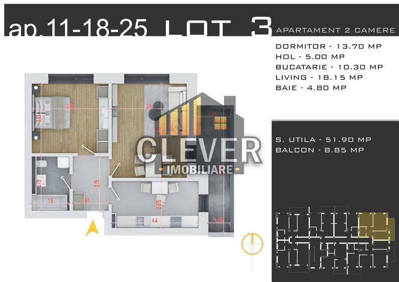Apartament 2 Camere Decomandat Pallady, Comision 0%, Metrou Teclu