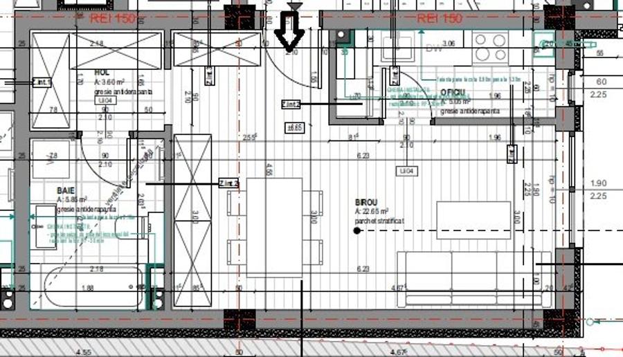 Birou central - zona Teatrului National, constructie noua