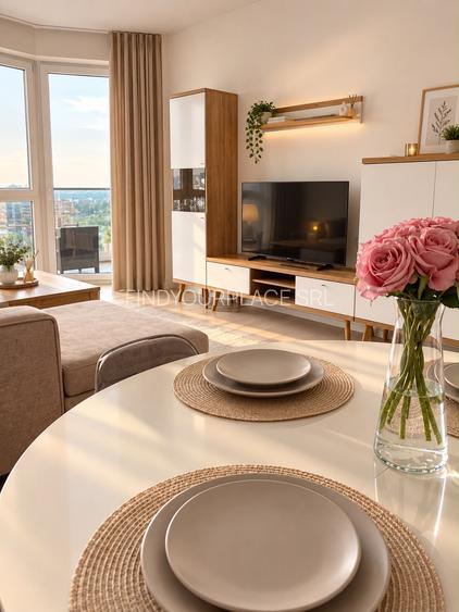 Apartament mobilat complet în Floreasca Residence,vedere spre lac