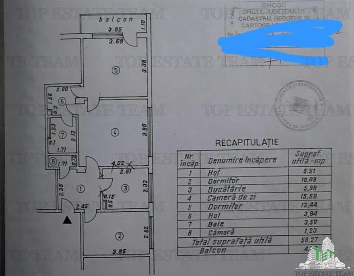 Apartament 3 cam. - Bloc Turn - vanzare - Braila