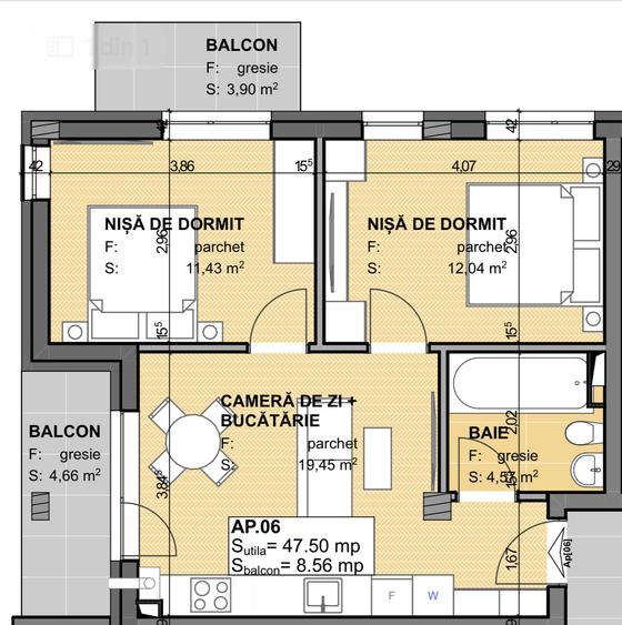 Exclusivitate! Com 0% ! Apartament premium cu 3 camere finisat in Apahida Estimo