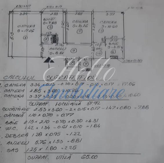 Apartament 3 camere decomandate, parter, 65 mp | Mărăști, Cluj-Napoca