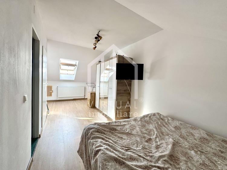 Mansarda cu 3 camere, 67mp utili+ 2 balcoane, intabulata, Terezian