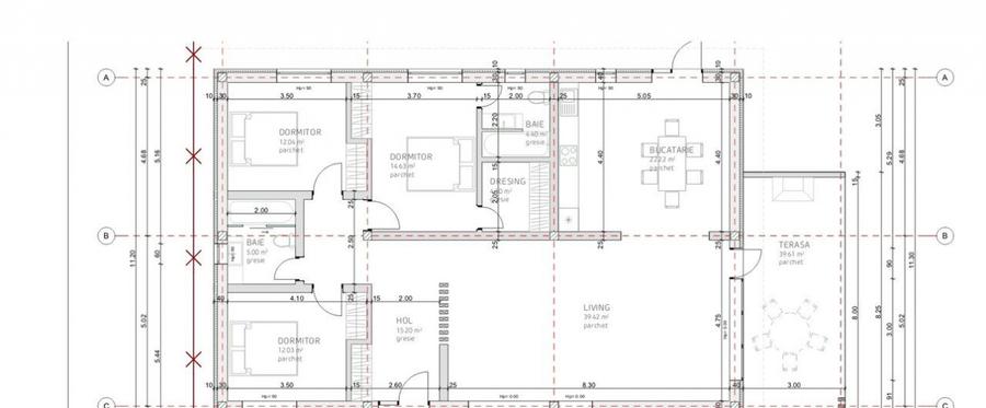 CASA NOUA I 130 mp I pe un nivel I semifinisata I teren 600 mp I