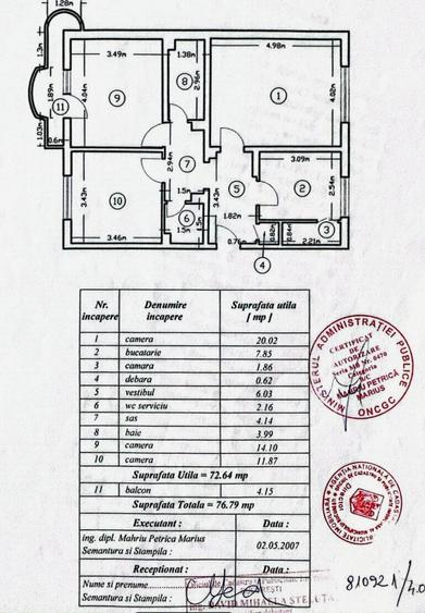 Vanzare ap. 3c. et 5/8, bl. 1990, la cheie, centrala, Metrou Mihai Bravu