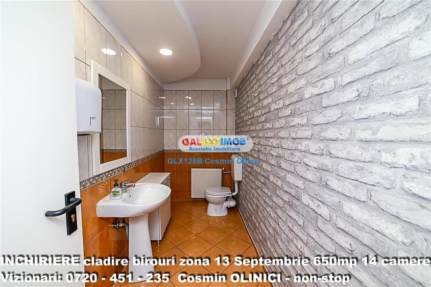 Spatii birouri de inchiriat zona 13 Septembrie I S+P+3 I 650 util - 14