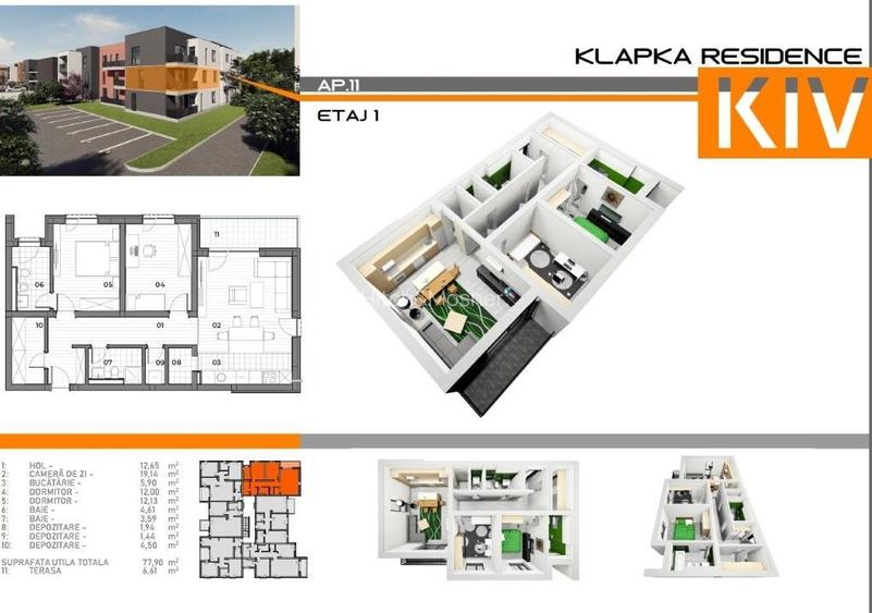 Apartament 3 camere, 2 băi | Braytim | Comision 0% - 8