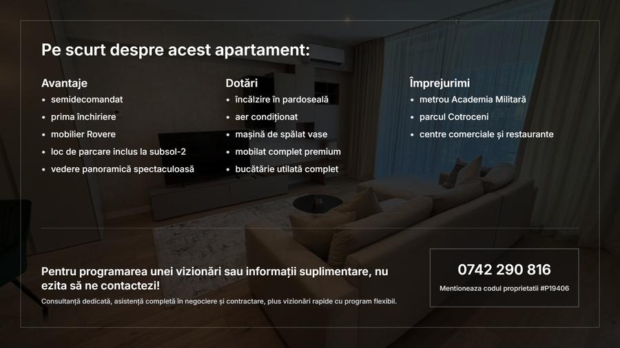 Apartament 2 camere | Cotroceni | Design Premium | Parcare Subsol