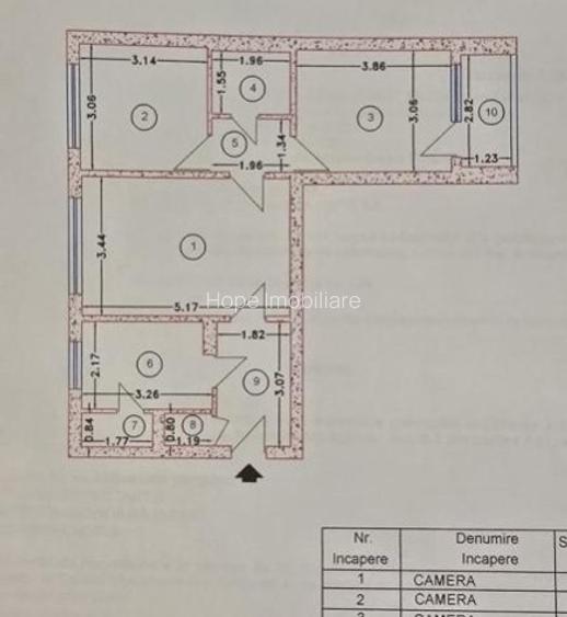 Brancoveanu-strada Izvorul Crisului-apartament 3 camere - 3