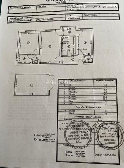 Apartament 3 camere ultracentral, et 1/4 cu garaj propriu           - 2