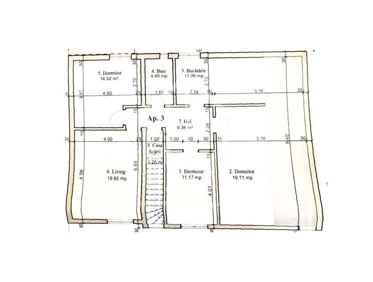 Apartament la vila cu 4 camere, 92mp utili, Selimbar