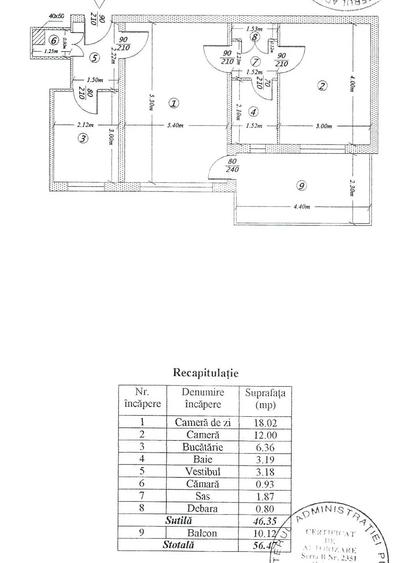 Apartament 2 camere, 56 mp, etaj 6/10, lângă metrou Piața Iancului - 11