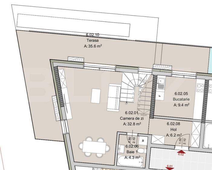 Apartament 3 camere 3 Bai 2 Nivele, 93 mp, Terasa 36 mp, Imobil Nou