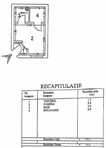 Garsoniera Universitate etaj 2