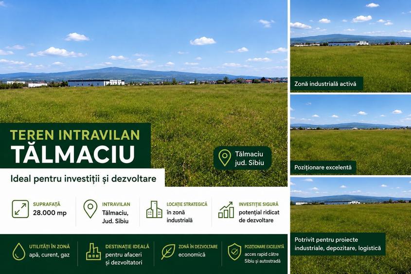 Teren intravilan 28.000 mp Tălmaciu – oportunitate de investiție