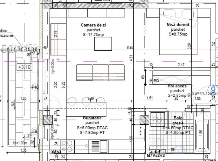 Apartament 42 mp, et 1, încălzire pardoseala, lift, parcare, priveliste, Baciu - 2