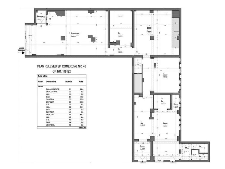 Spatiu comercial de inchiriat, 285 mp, zona Calvaria