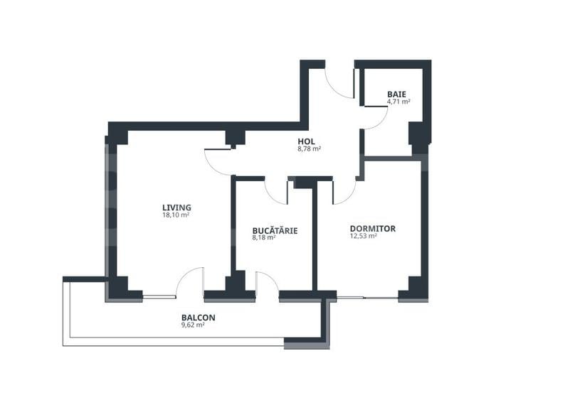 Apartament 2 camere, 52.3 mp, zona Tatarasi