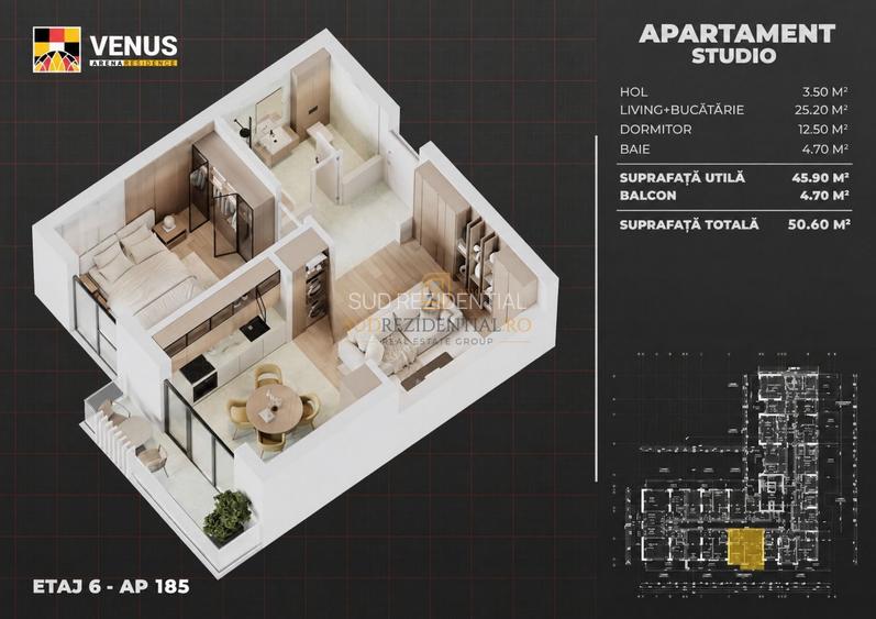 Apartament 2 camere, semidecomandat-metrou Aparatorii Patriei,Sector 4 - 1