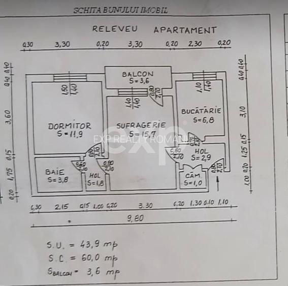 Apartament 2 camere de vânzare – Zona Craiovei, Strada Tineretului