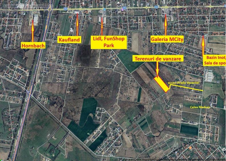 Terenuri de vanzare Moșnița Nouă – TOATE UTILITATILE-plata RATE