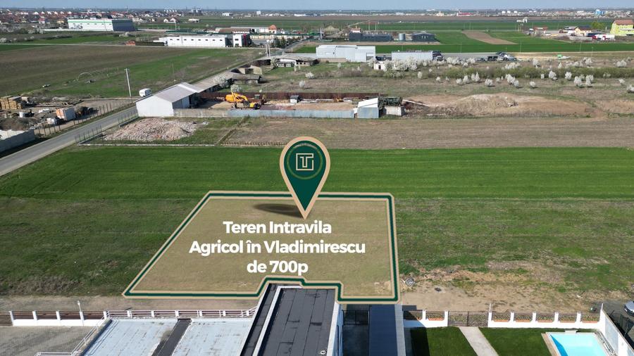 Teren intravilan arabil de vânzare – Vladimirescu, Arad