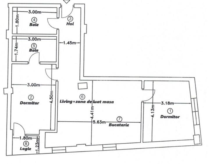 Apartament 3 camere, 70 mp, etaj intermediar, zona Corneliu Coposu - 7