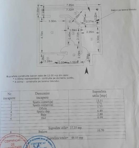 Apartament 2 camere - suprafata 49mp, confort 2, zona Viziru 1.