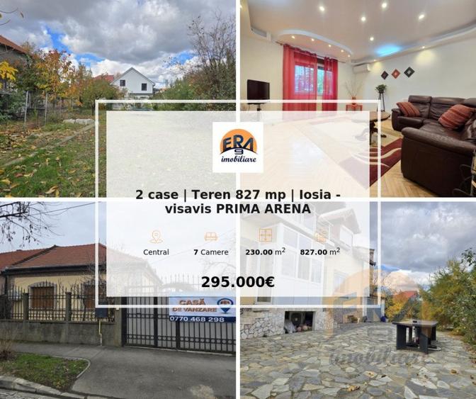Doua Case | Teren 827 mp | Iosia - visavis PRIMA ARENA