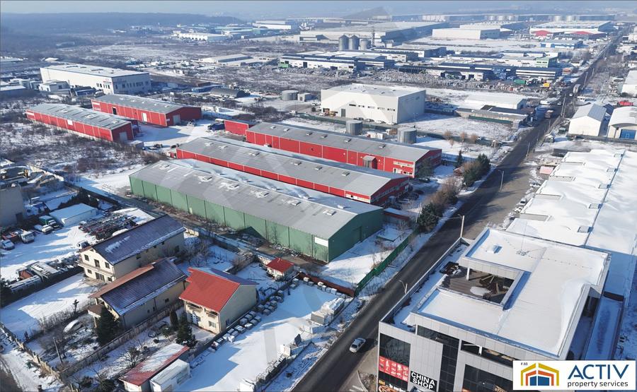 Hală industrială de închiriat – 3.100 mp (1.600 mp + 1.500 mp) – Strada Sinaia