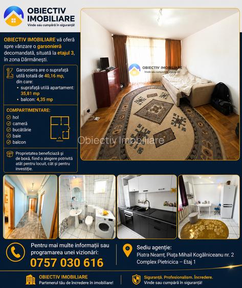 Apartament 1 camera cu balcon etajul 3, 40,16 mp utili Darmanesti - Piatra Neamt - 7