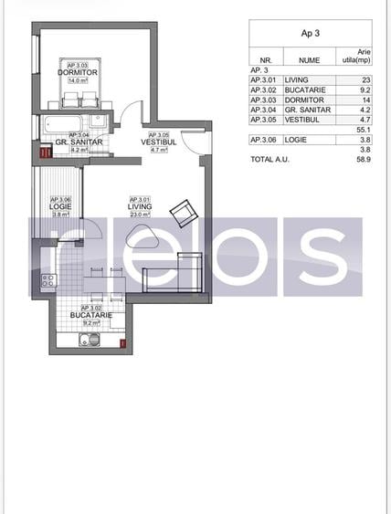 VANZARE APARTAMENT 2 CAMERE | LIZEANU | BLOC NOU | PARCARE | TERASA - 2