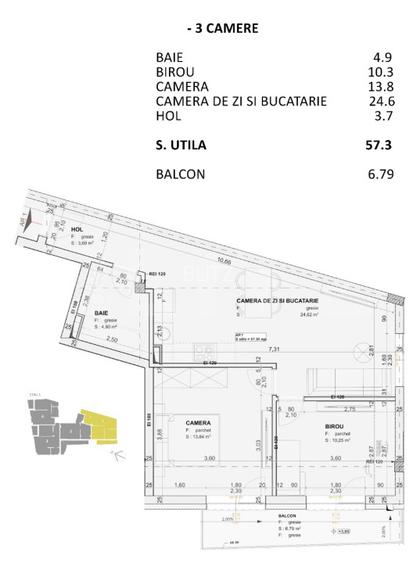 Apartament 3 camere, FINISAT LUX, nZEB, zona Centrala - 2