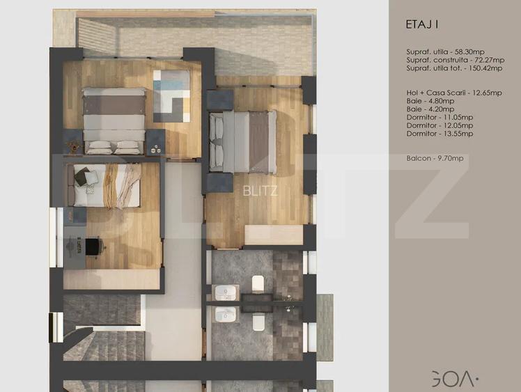 Casa cu 5 camere tip duplex, impecabila, zona Tractorul - 4