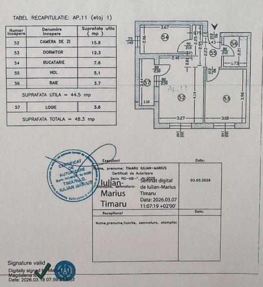 OFERTA --VANZARE APARTAMENT NOU- 48 MP -MBILAT-UTILAT COMPLET-COMISION 0%