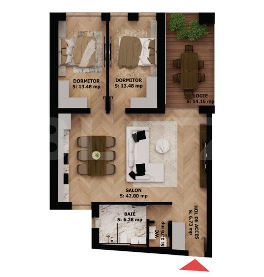 Apartament 3 camere cu logie, eleganță și confort urban – EAS Residence