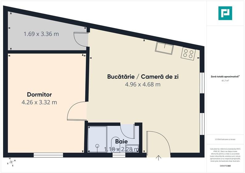 Apartament 2 camere parter în Arad, zona Boul Roșu