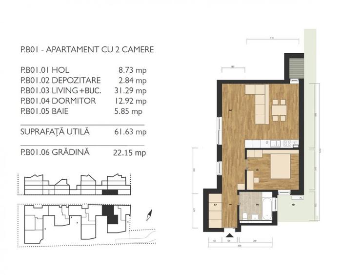 Apartament cu 2 camere | Complet finisat