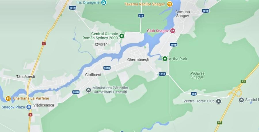 Vanzare 1875 mp teren Snagov, langa padure, zona superba, toate utilitatile