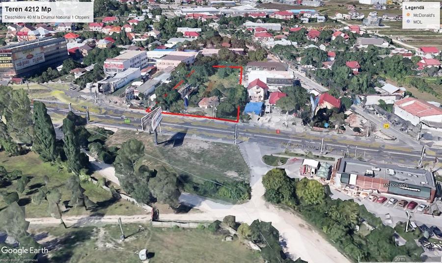 Teren de inchiriat Otopeni – 4212 mp cu deschidere 50 m la DN1