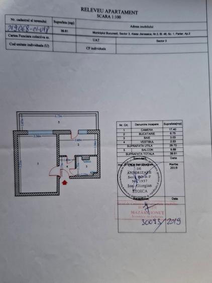 Garsoniera cu balcon si beci