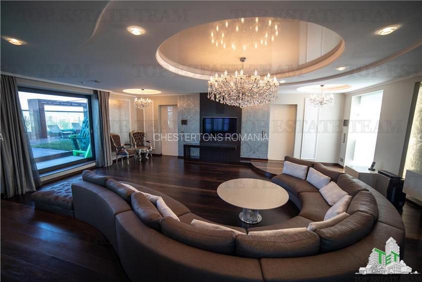Penthouse de lux cu vedere lacul Floreasca Bucuresti   I 300 mp utili | Terase 2 - 3