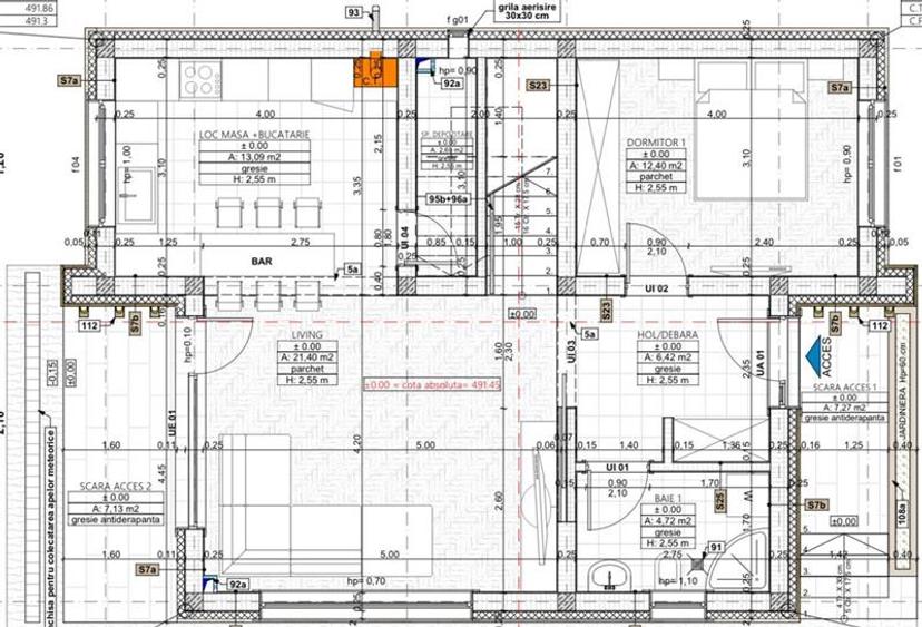 Casa Individuala situata in Chinteni,120 mp utili + suprafata teren 500 mp!
