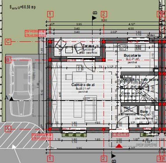 Duplex 4 camere, 120mp, 200 teren, proiect finalizat, zona Terra - 2