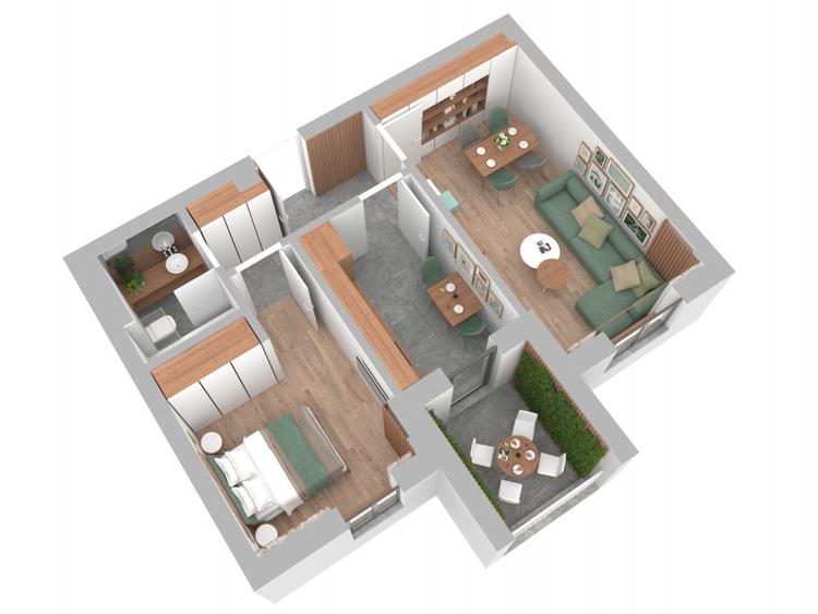 Roka Doamna Ghica - apartament 2 camere, FINALIZAT