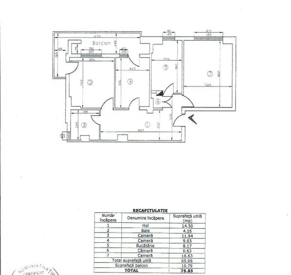 Etaj intermediar cu lift! Apartament 3 camere 76mp, Zimbru - Bicaz, CT, AC