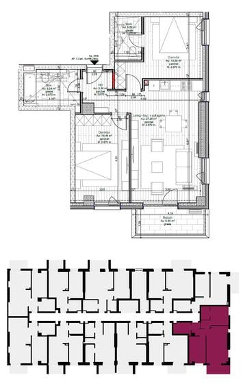 Apartament 3 camere – proiect nou Vivalia Grand, zonă ultracentrală
